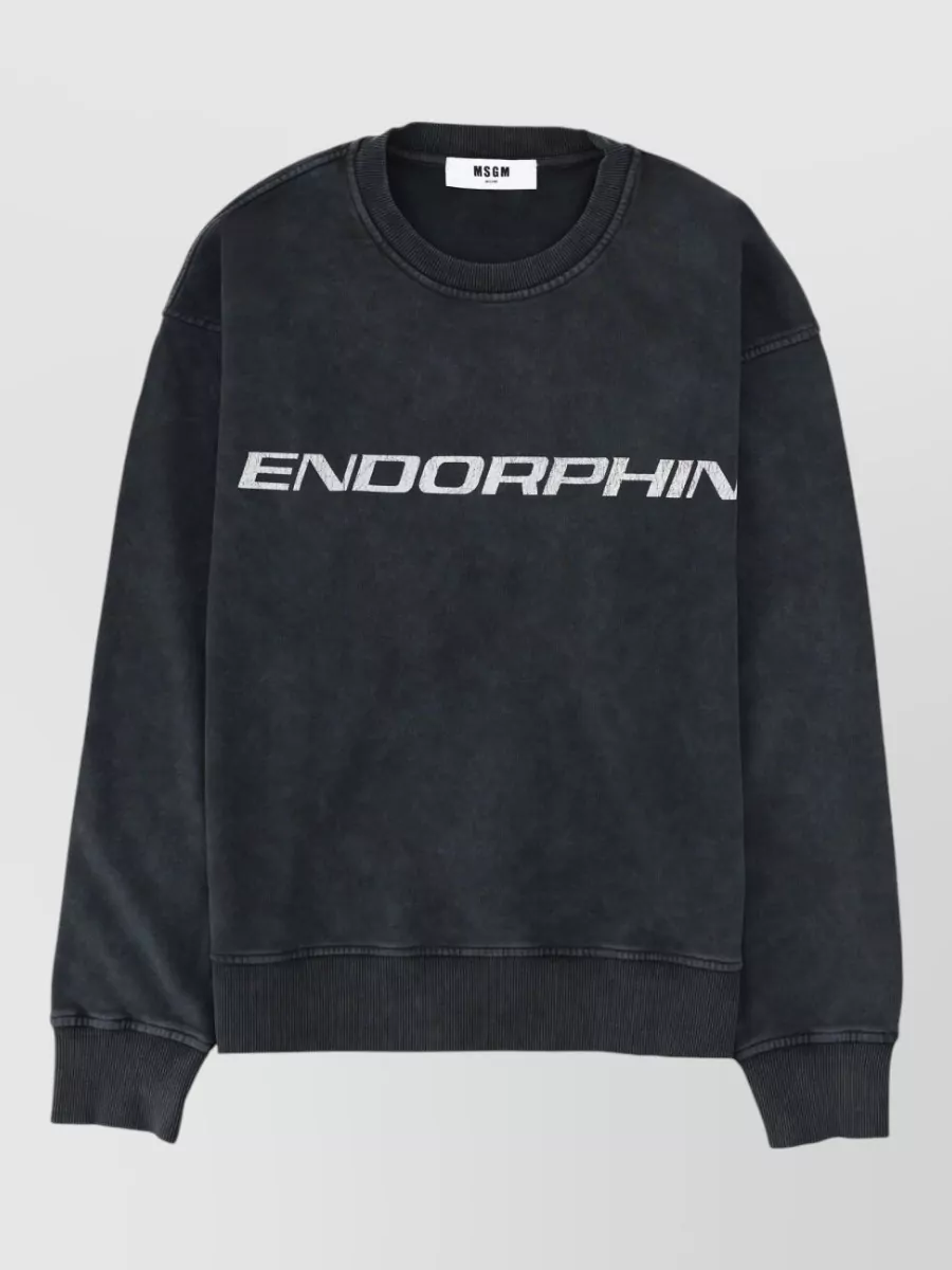 MSGM printed cotton sweatshirt
