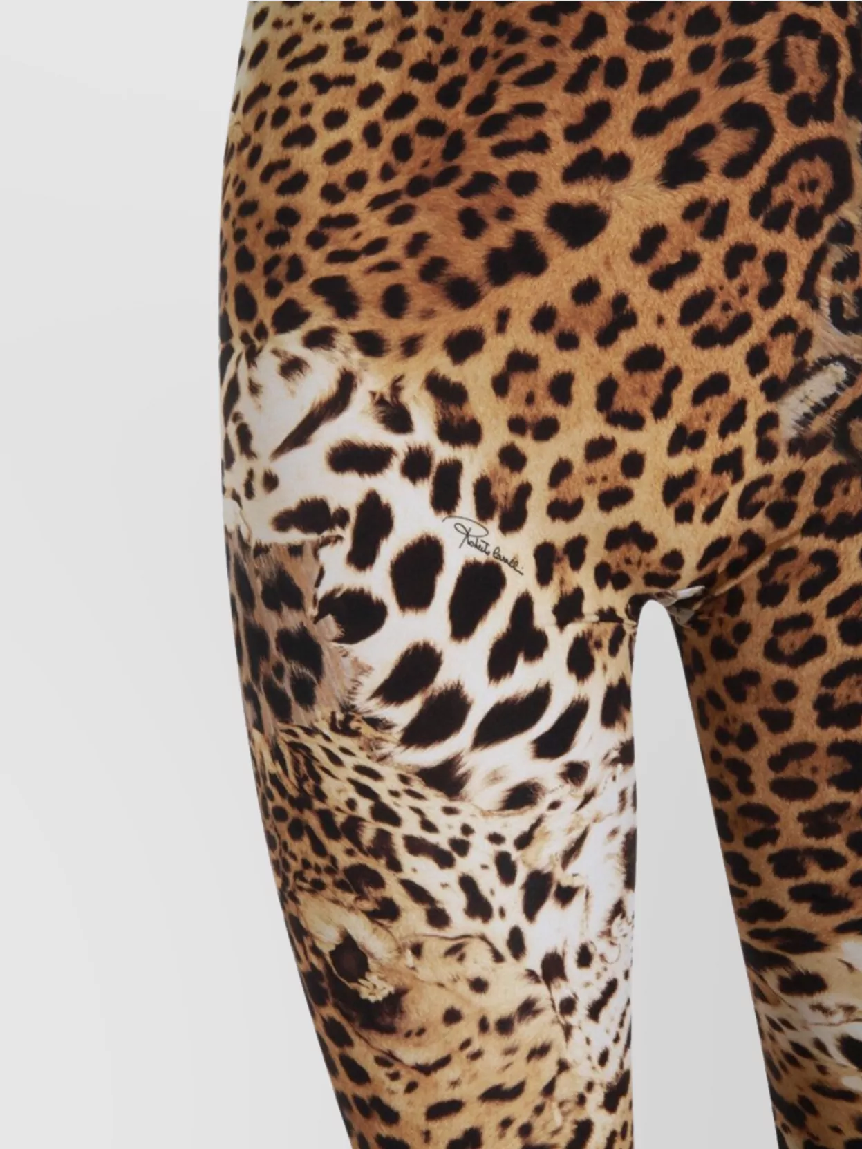 Roberto Cavalli Animal Print Halterneck Flared Legs Dress