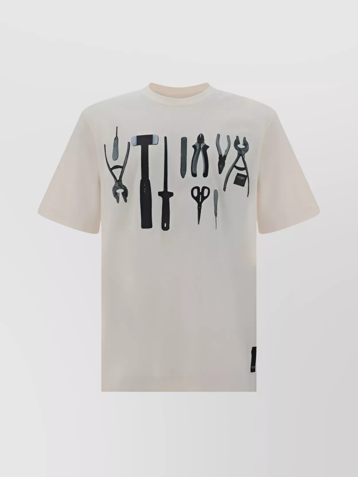 Shop Fendi Cotton Graphic Print T-shirt Maxi Monochrome