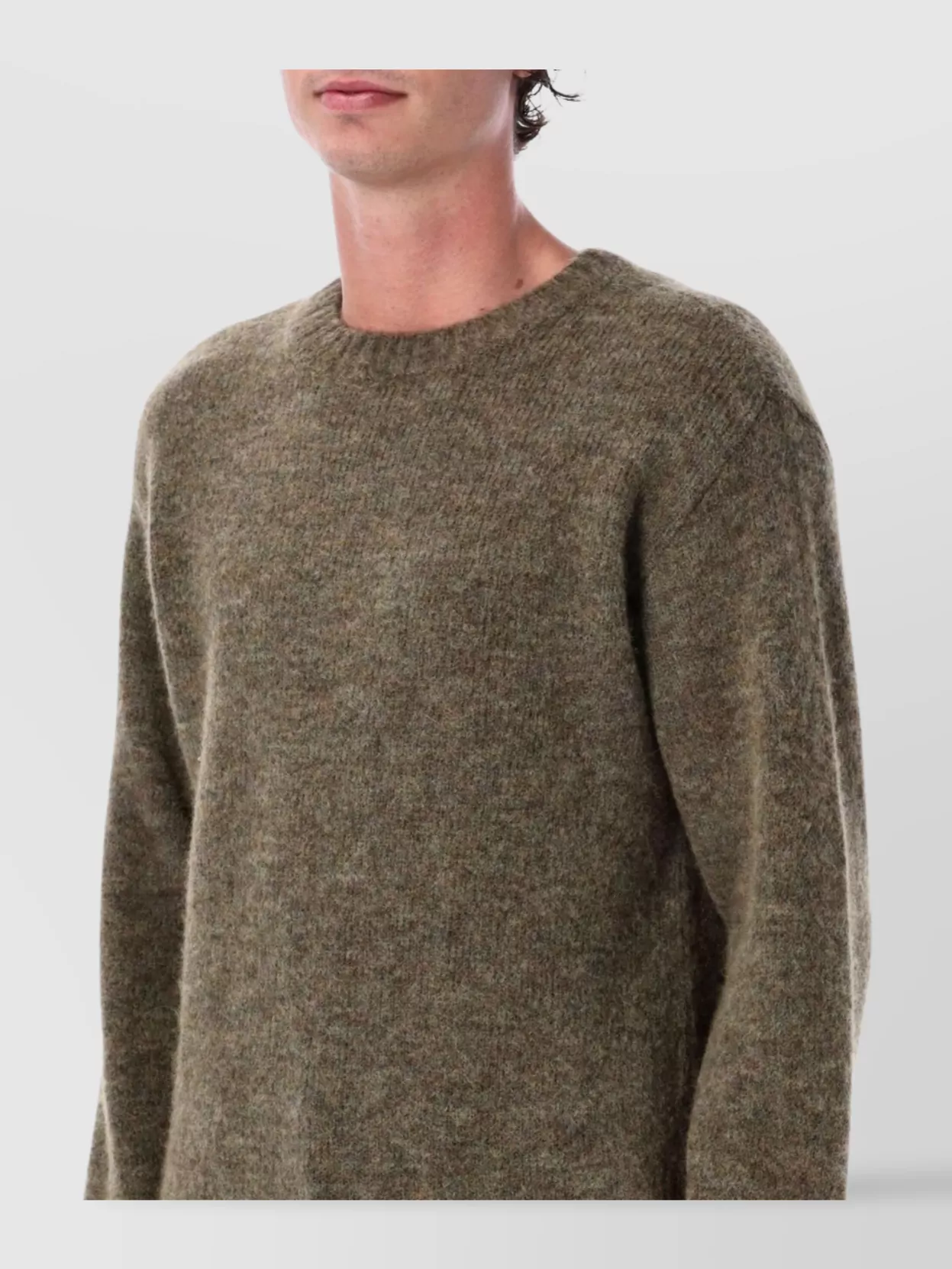 A.p.c. Long Sleeve Ribbed Cuff Knit Sweater