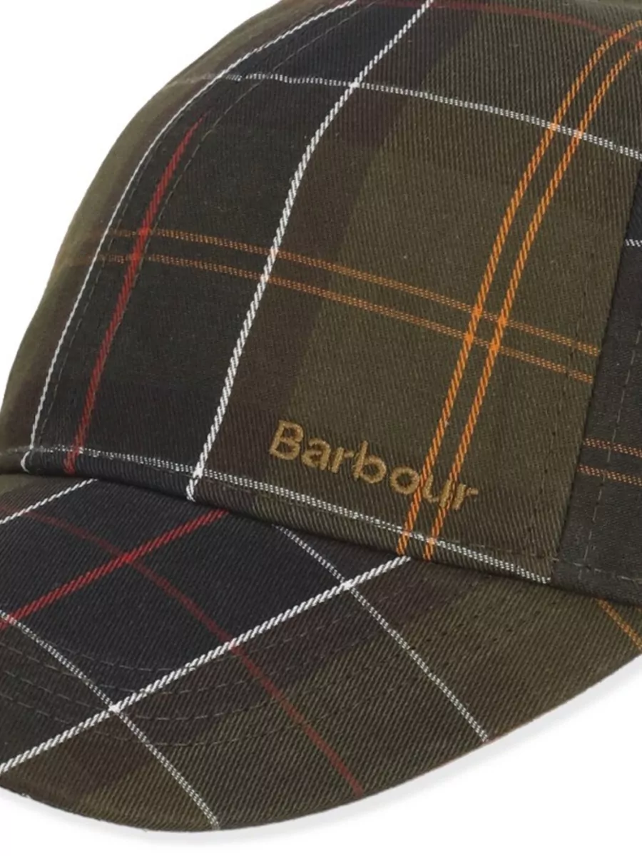 Barbour Cotton Tartan Baseball Hat Rigid Visor