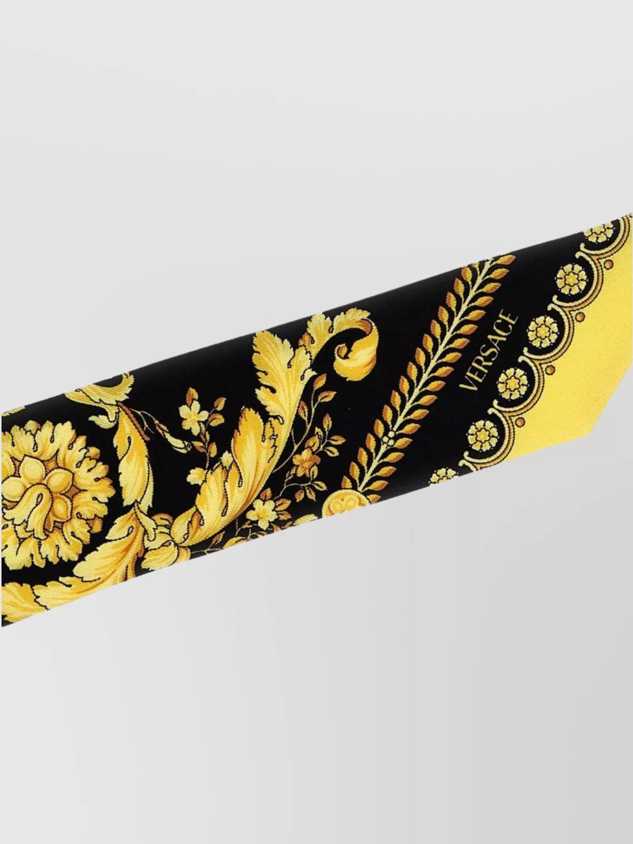Versace Rectangular Silk Scarf Baroque Print