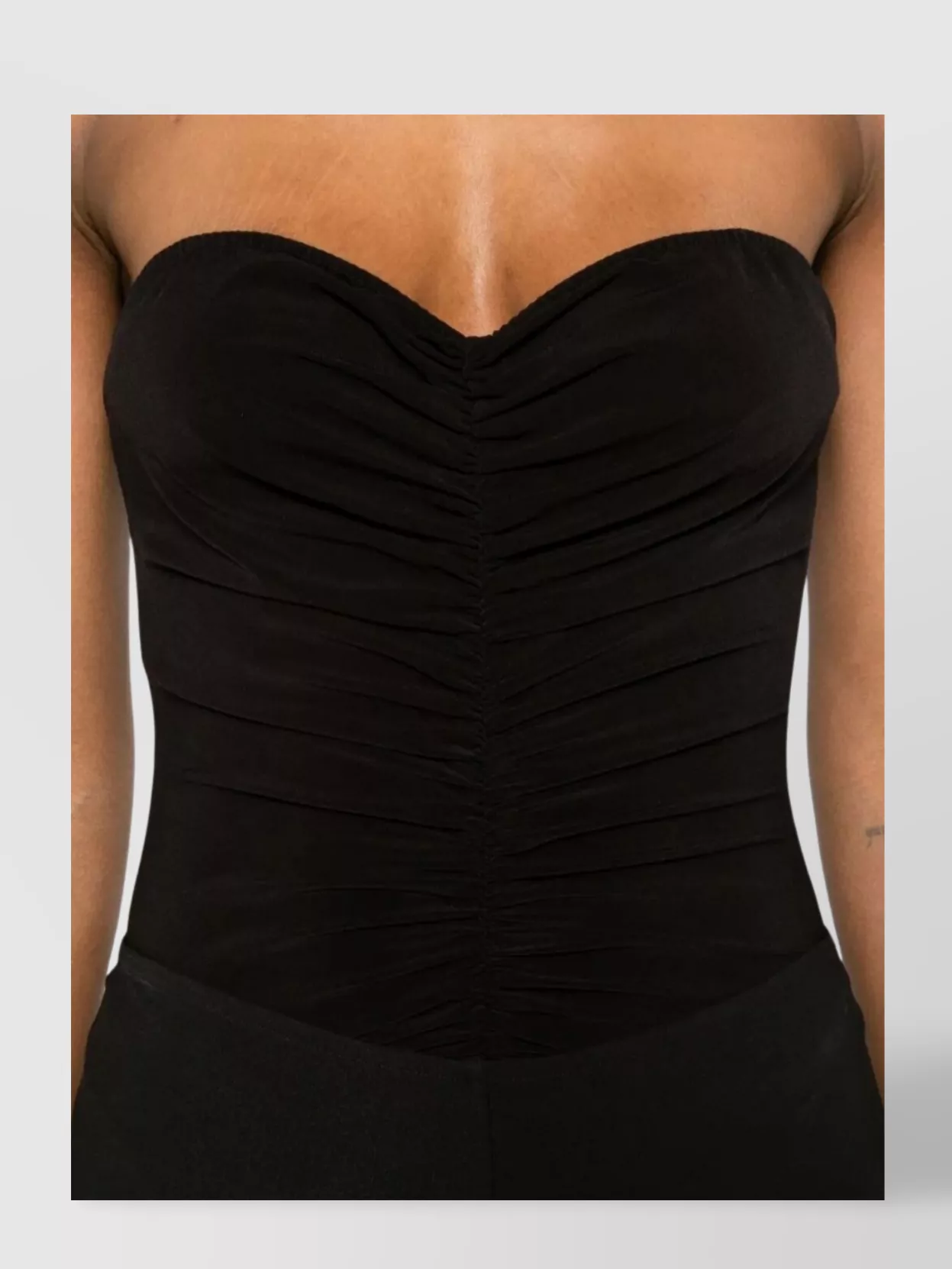 Shop Norma Kamali Strapless Ruffled Bodice Lingerie