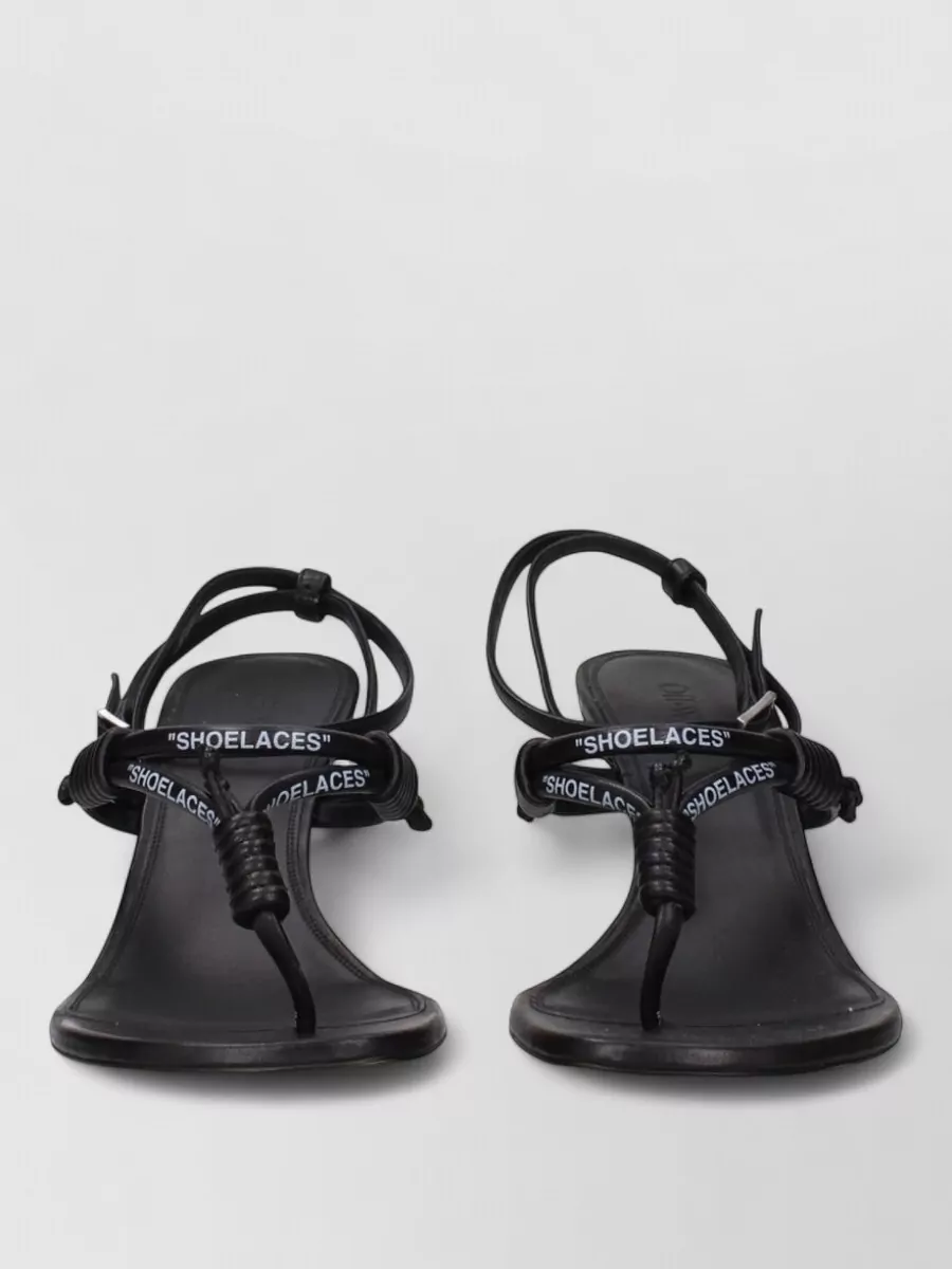 Off-White leather thong sandals