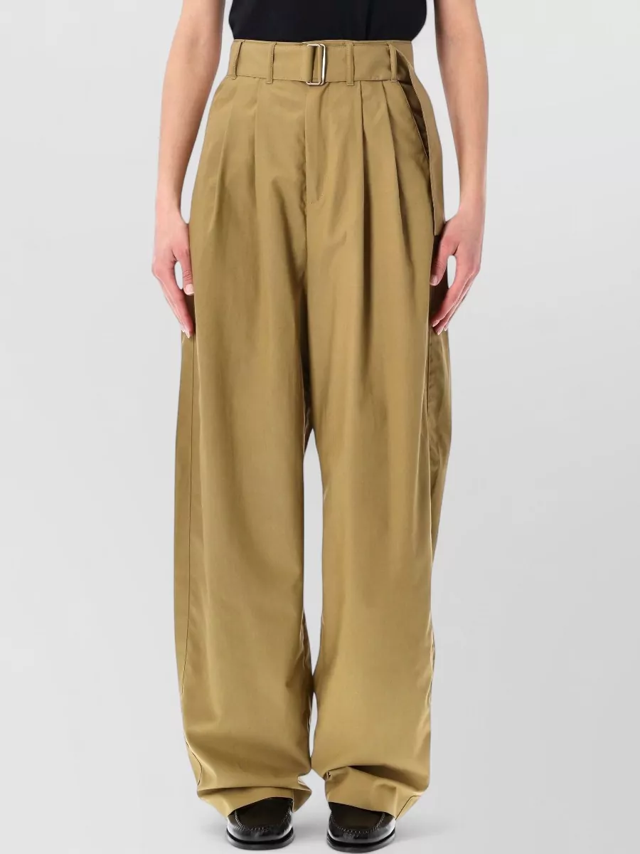 Soeur lyocell-cotton high-rise wide-leg trousers