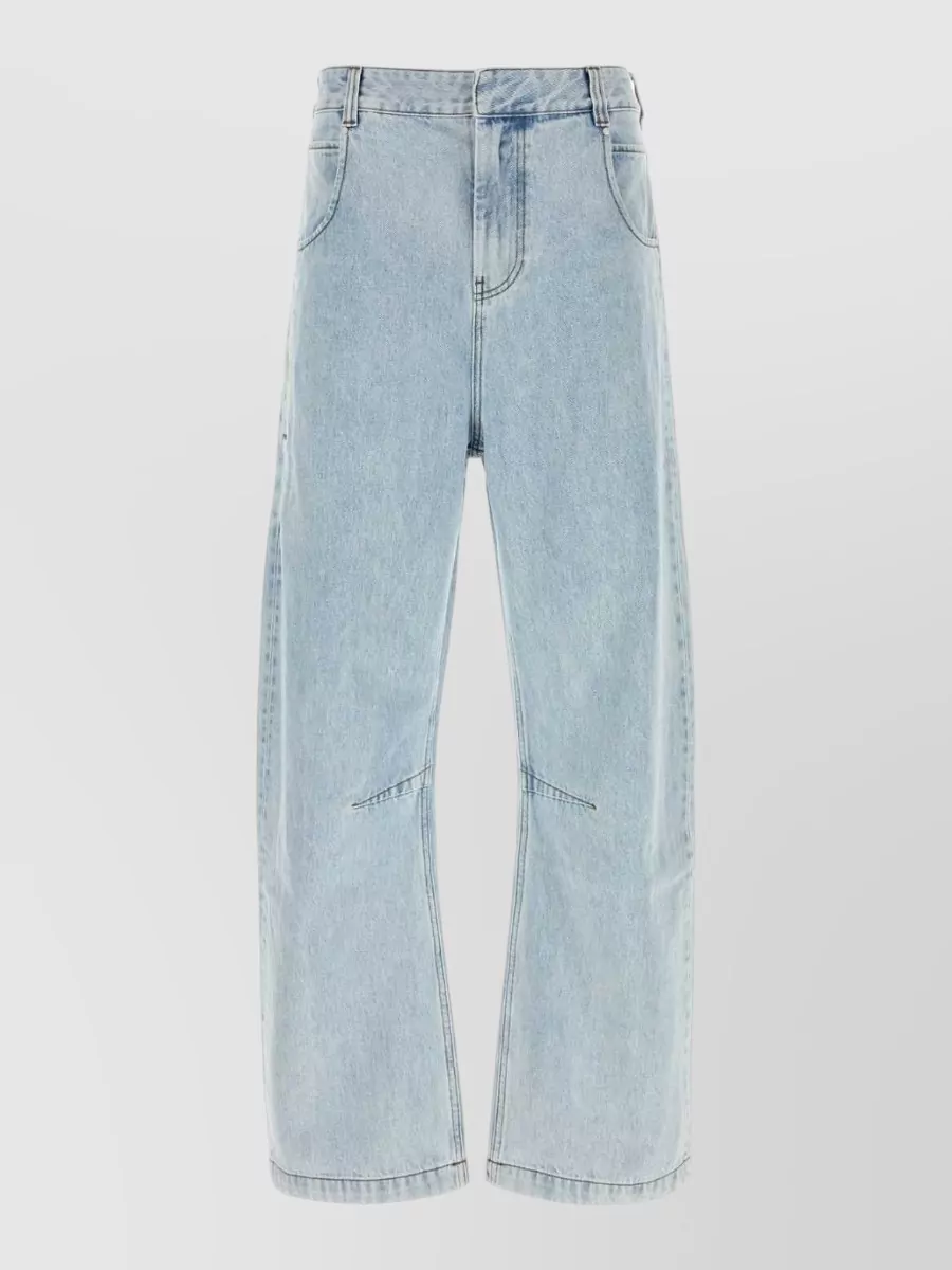 Entire Studios denim wide-leg straight-leg jeans