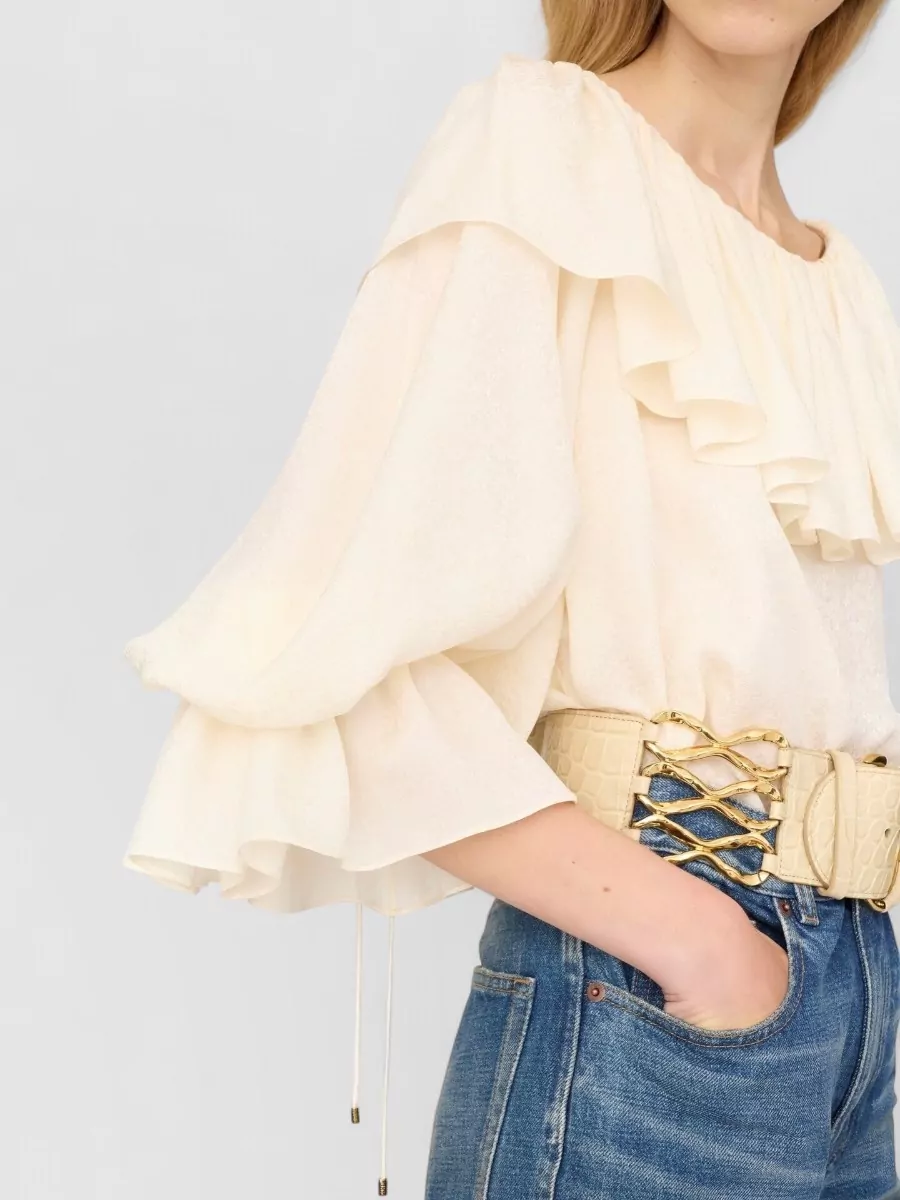 Chloé Silk Ruffled Blouse