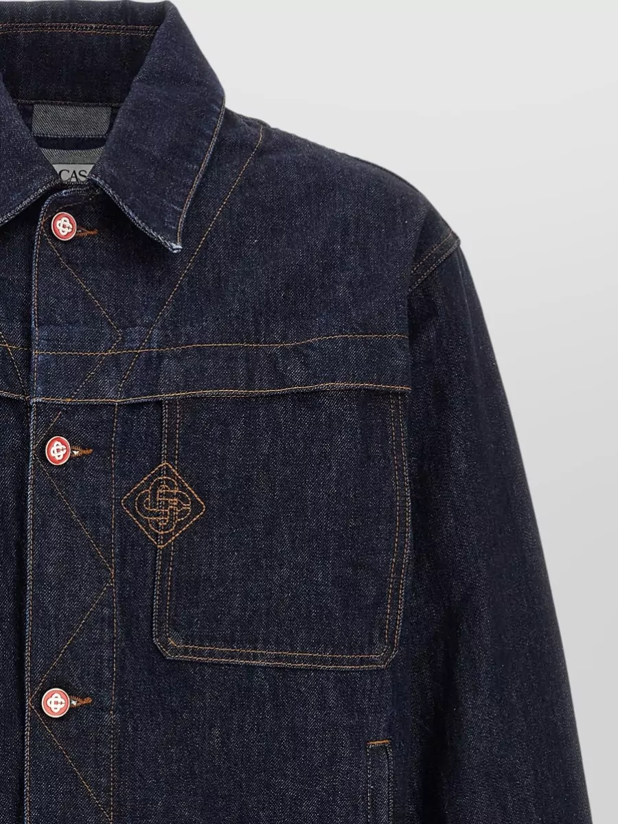 Casablanca Denim Dropped-Shoulder Jacket