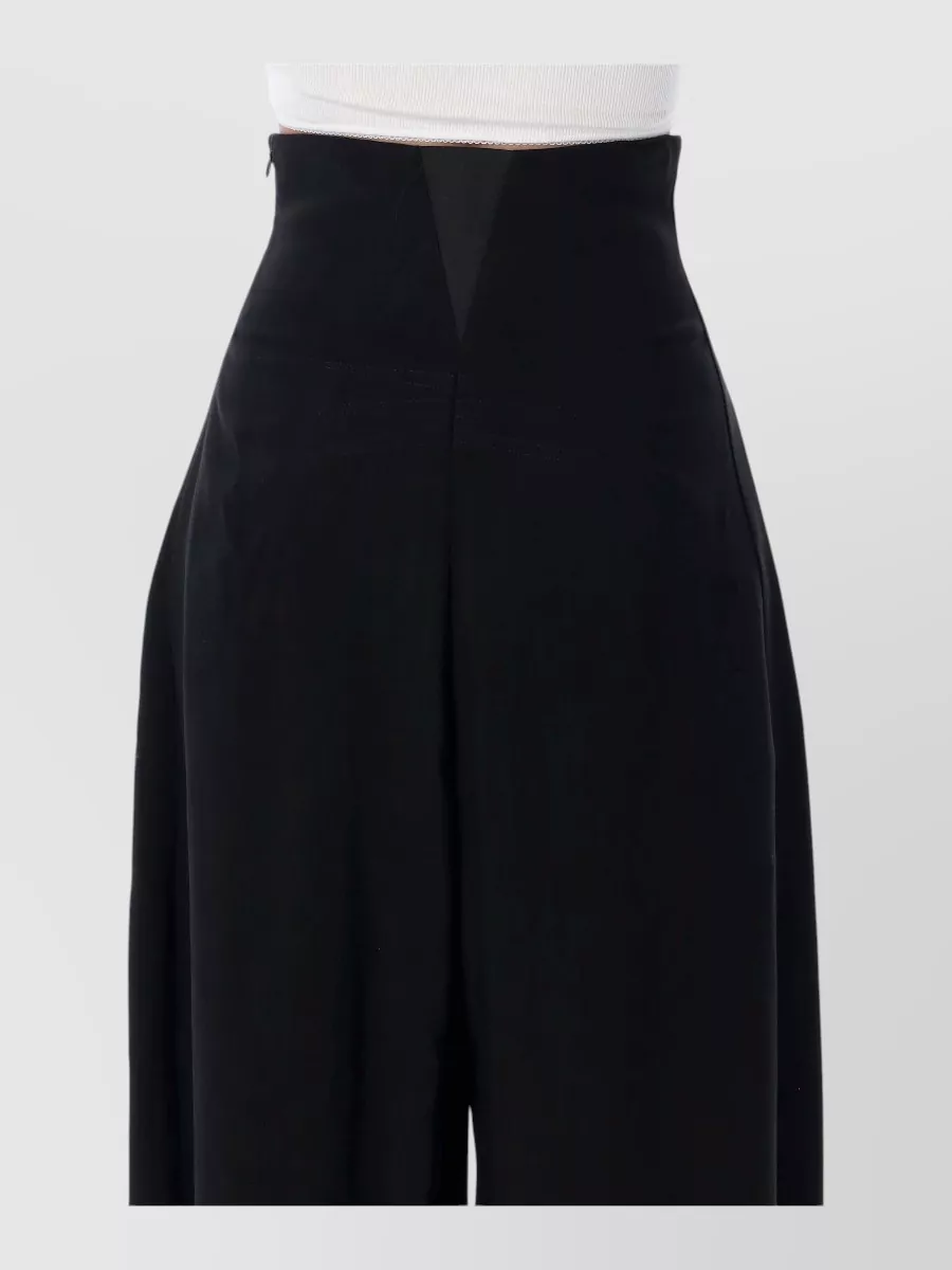Alaïa Viscose High-Rise Wide-Leg Tailored Trousers