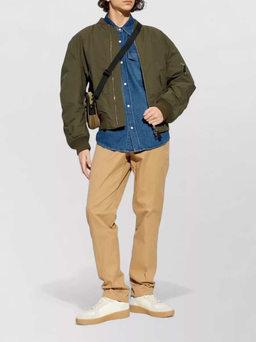 Diesel Tailored Trousers Nylon Silk Blend Belt Loops