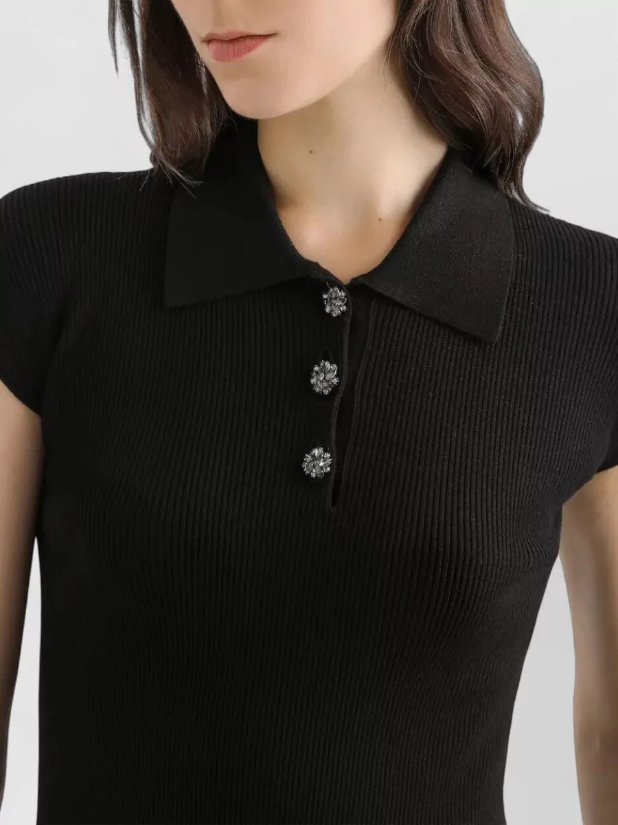 Dolce&Gabbana Ribbed Polo Top