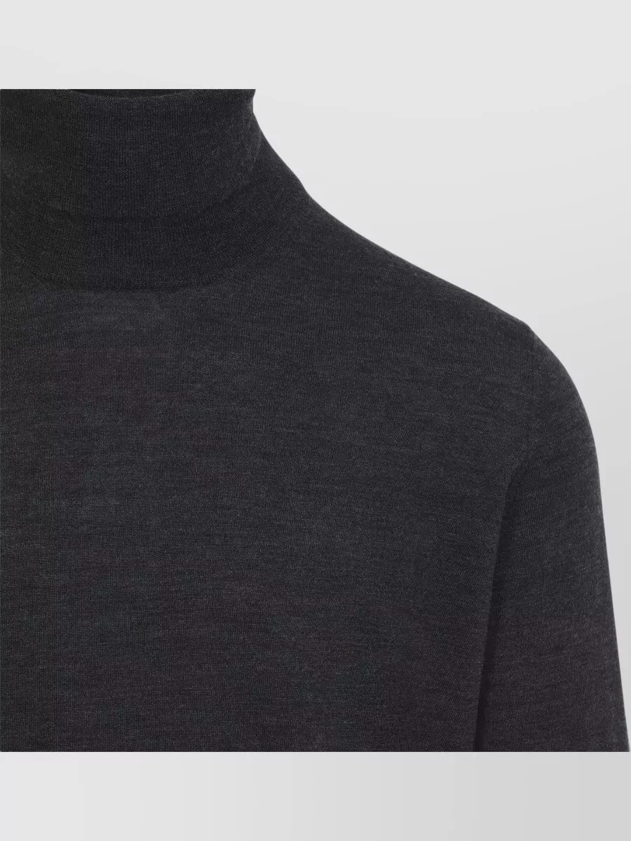 Brunello Cucinelli Ribbed Wool Cashmere Turtleneck Sweater