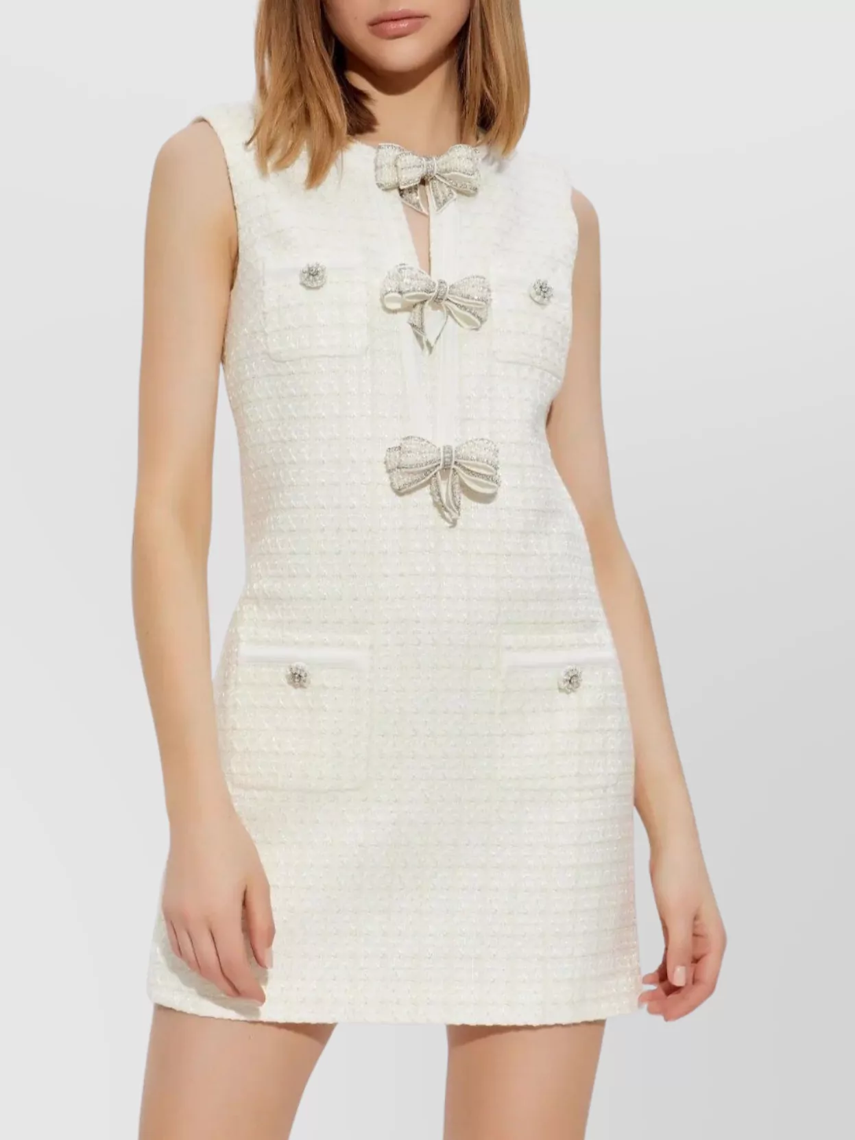 Self-portrait Self Portrait Bouclé Short Dress