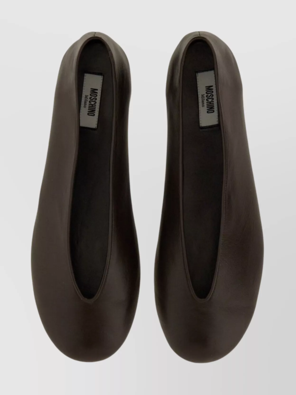 Moschino Leather Round Toe Flat Sole Dancer