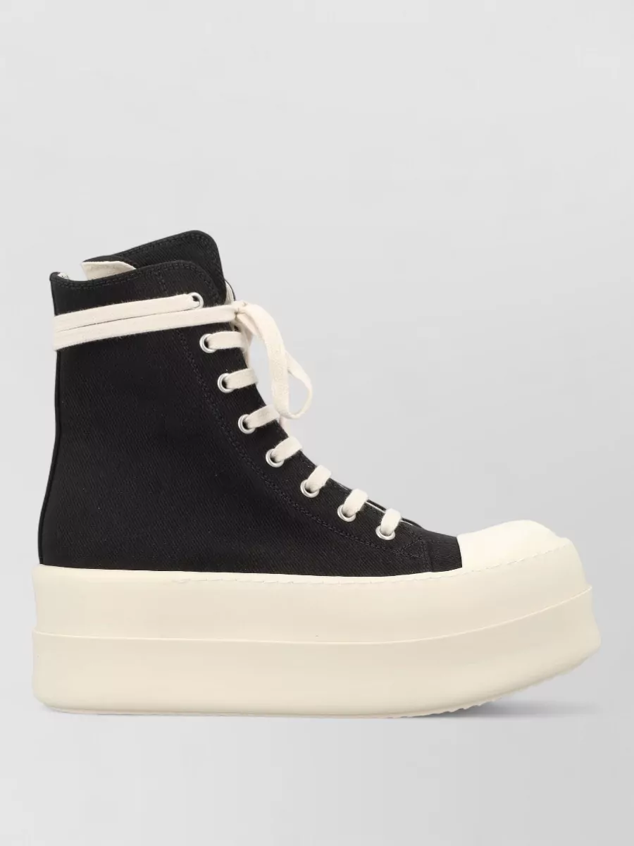 Rick Owens Drkshdw Canvas High-Top Sneakers
