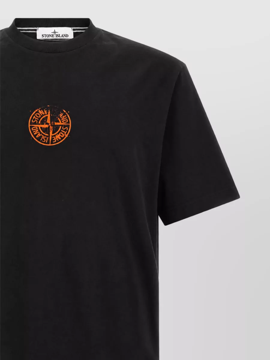 Stone Island organic cotton logo print short sleeve t-shirt