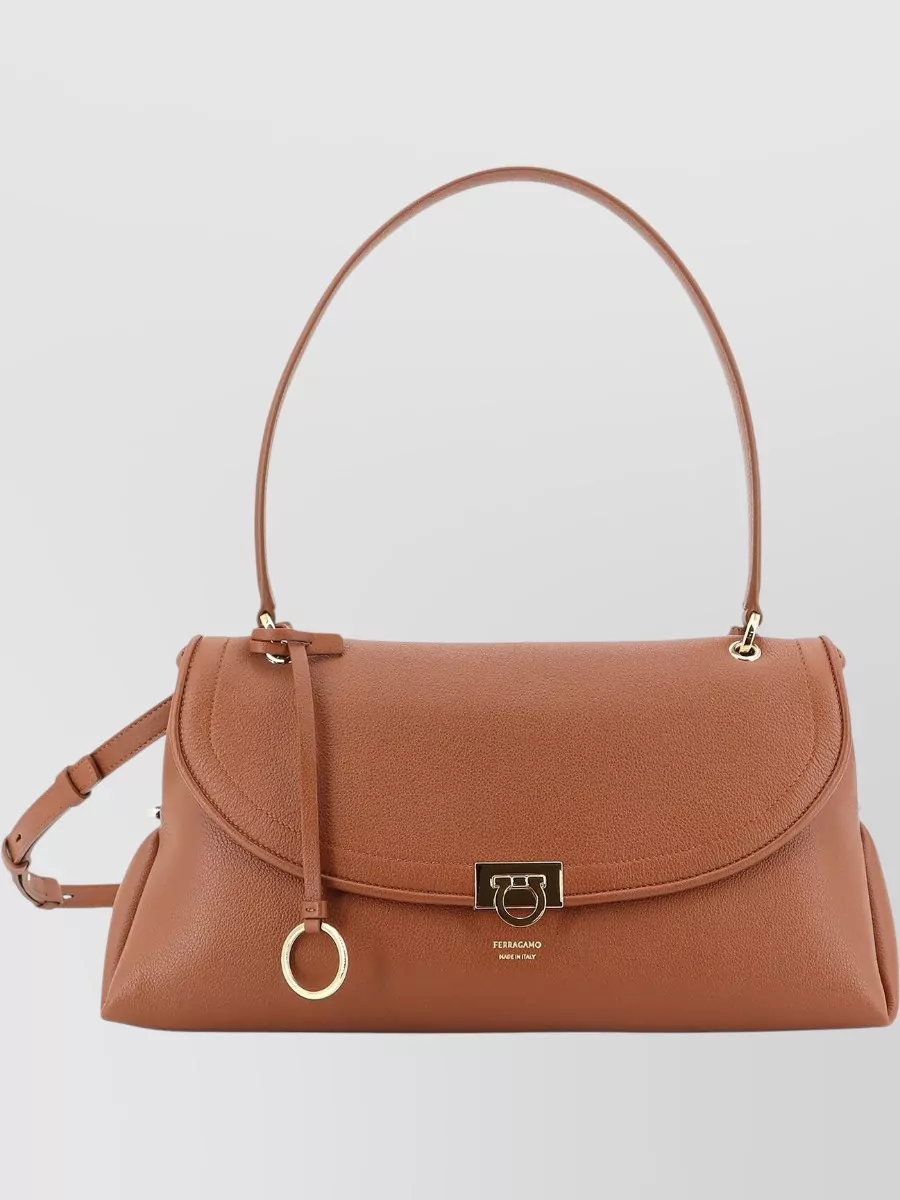 Ferragamo Gancini Leather Clutch Bag
