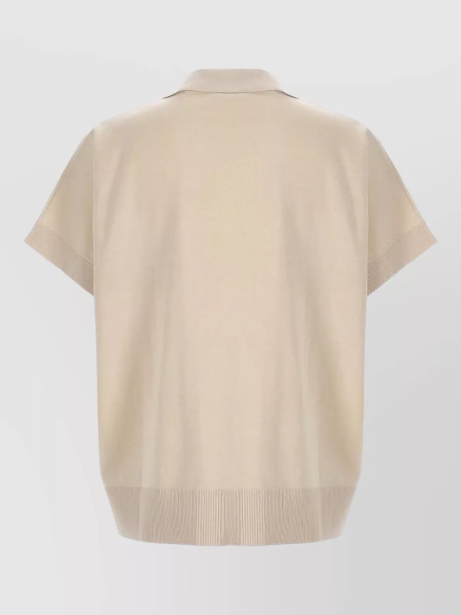 Aspesi Cotton Polo Collar Knitted Top