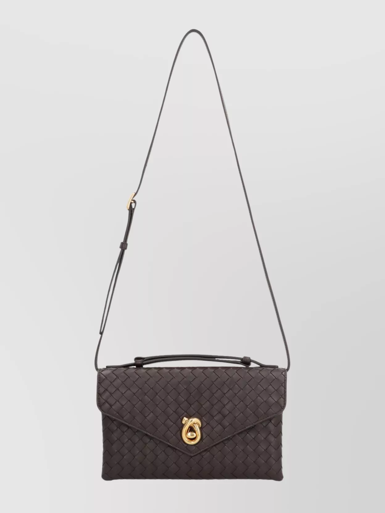 Bottega Veneta Knot Lock Lambskin Shoulder Bag