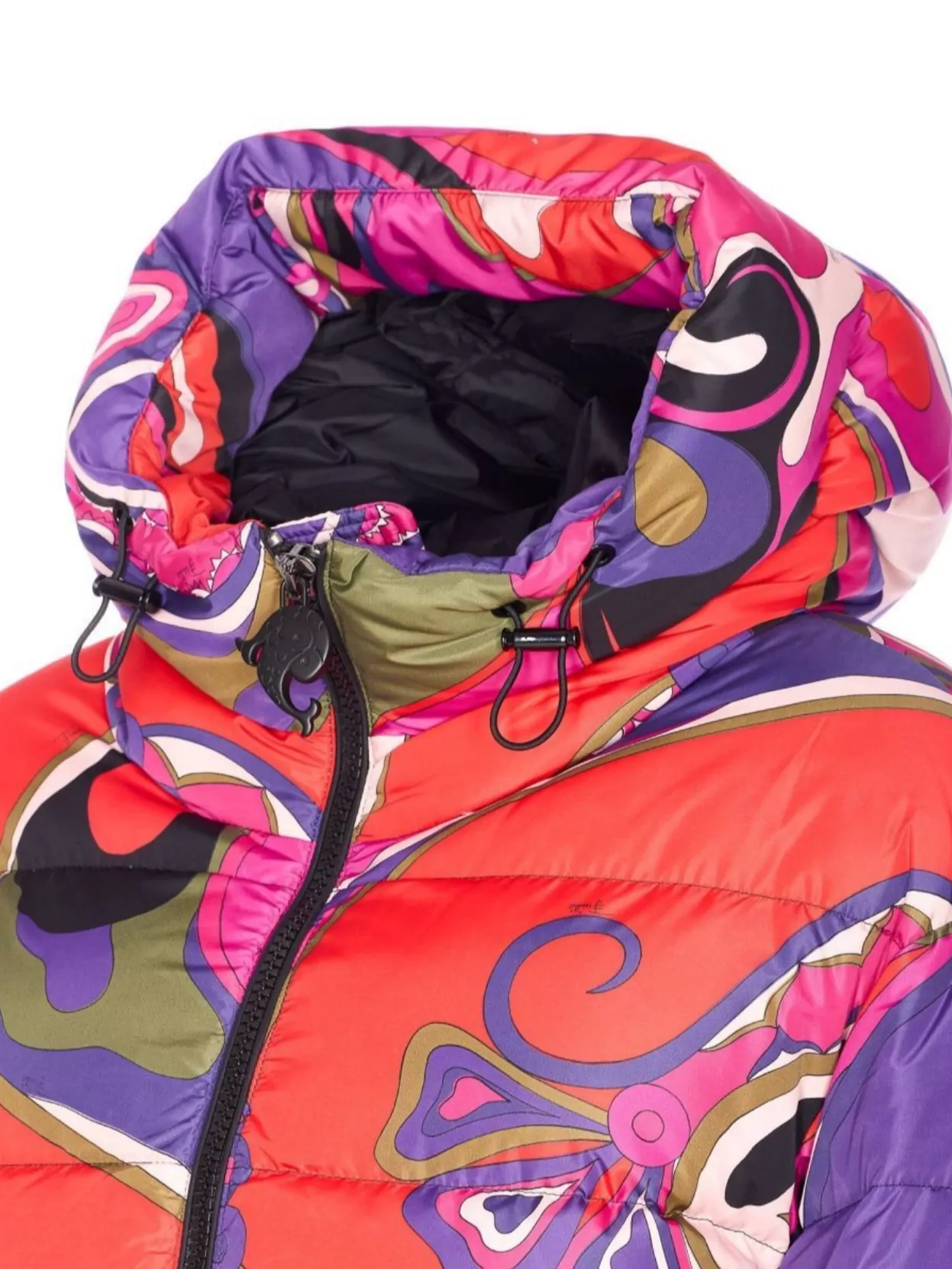 Pucci Hooded Down Jacket Zip Pockets