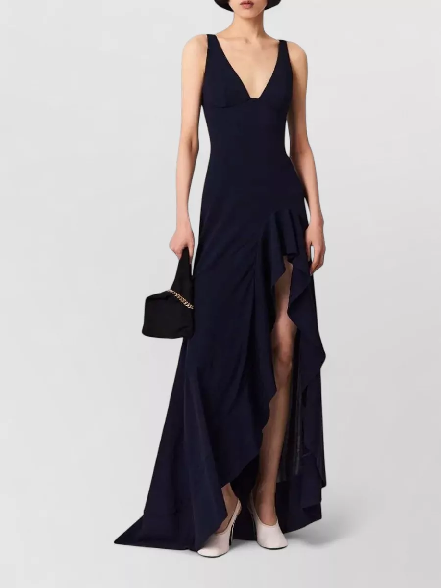 Stella Mccartney asymmetric ruffled maxi dress