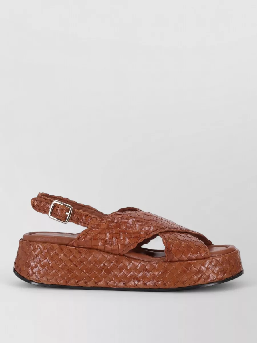 La Rose Leather Platform Sandals