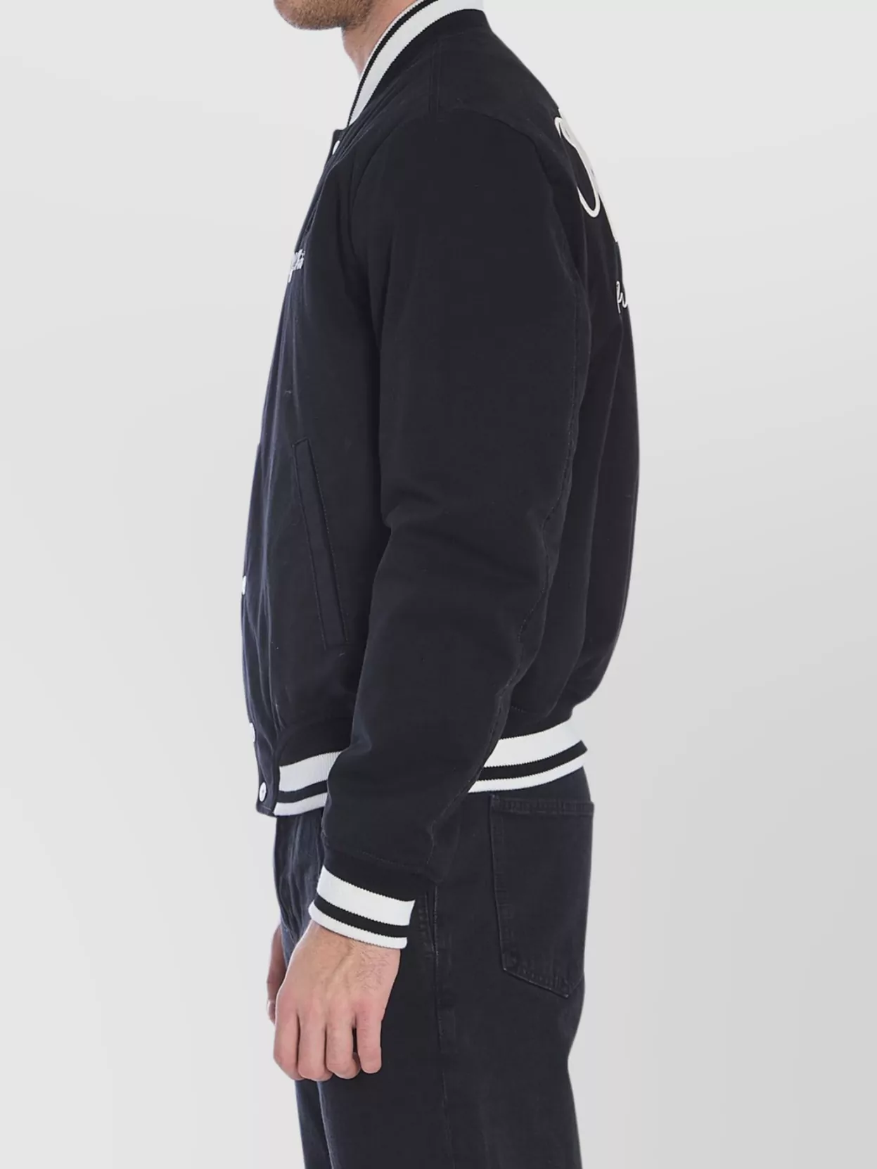 Off-White Varsity Souvenir Jacket Ribbed Cuffs