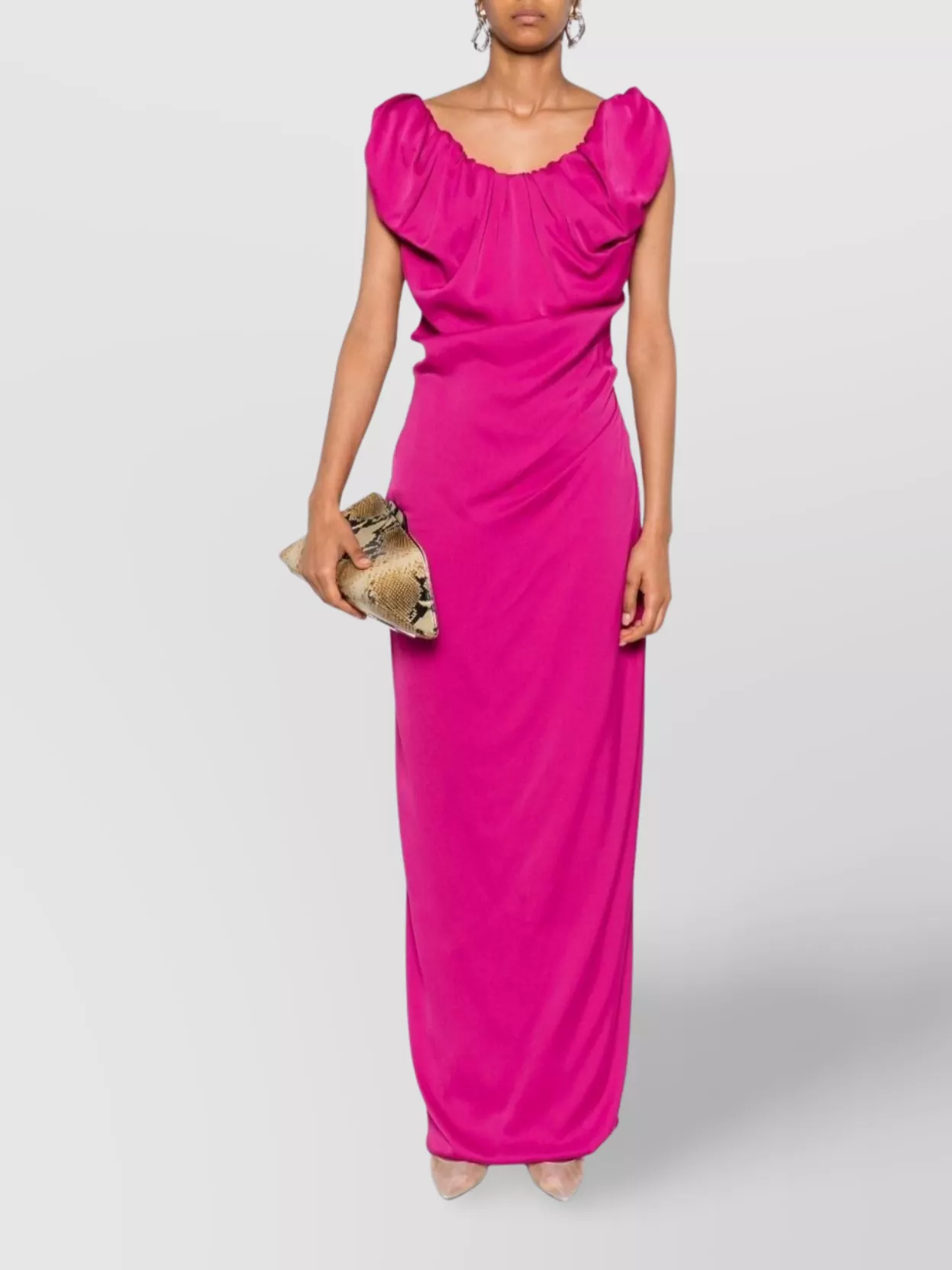 Vivienne Westwood Draped Knee Length Dress With Ruffled Neckline
