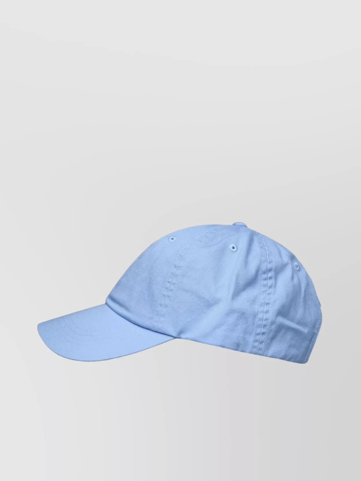 Shop Polo Ralph Lauren Cotton Hat With Curved Brim And Ventilation Eyelets In Blue