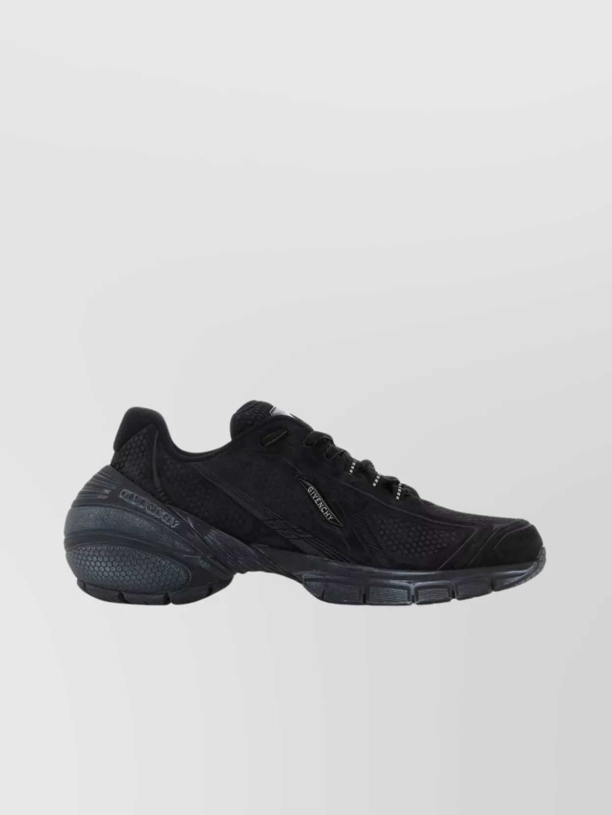 Shop Givenchy Dynamic Textured Sneakers With Contrast Sole In Black