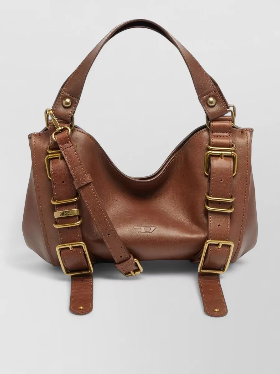 Diesel Grab-D Small Leather Shoulder Bag