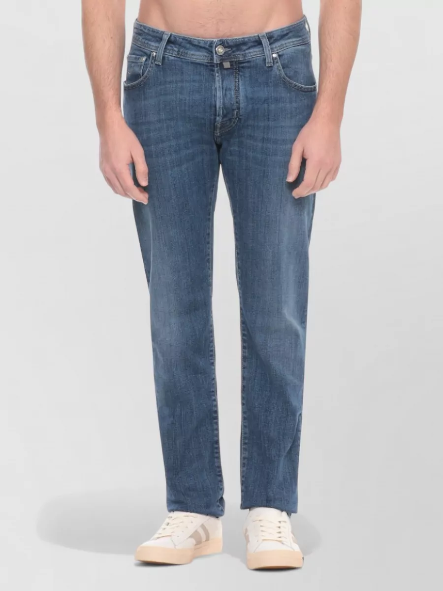 Jacob Cohen Straight Cut Cotton Jeans Five Pockets