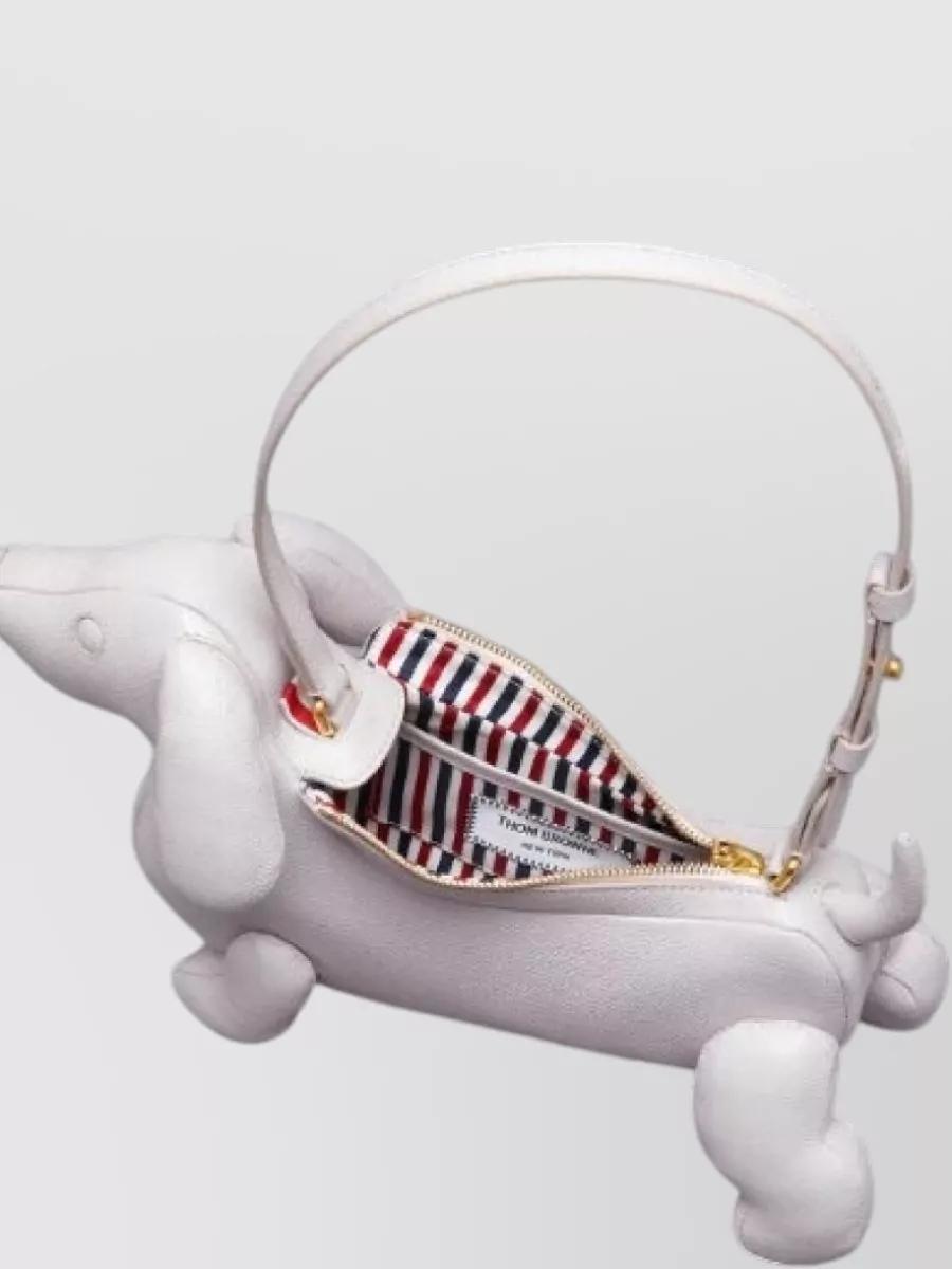 Thom Browne Pebble Grain Leather Tote Bag