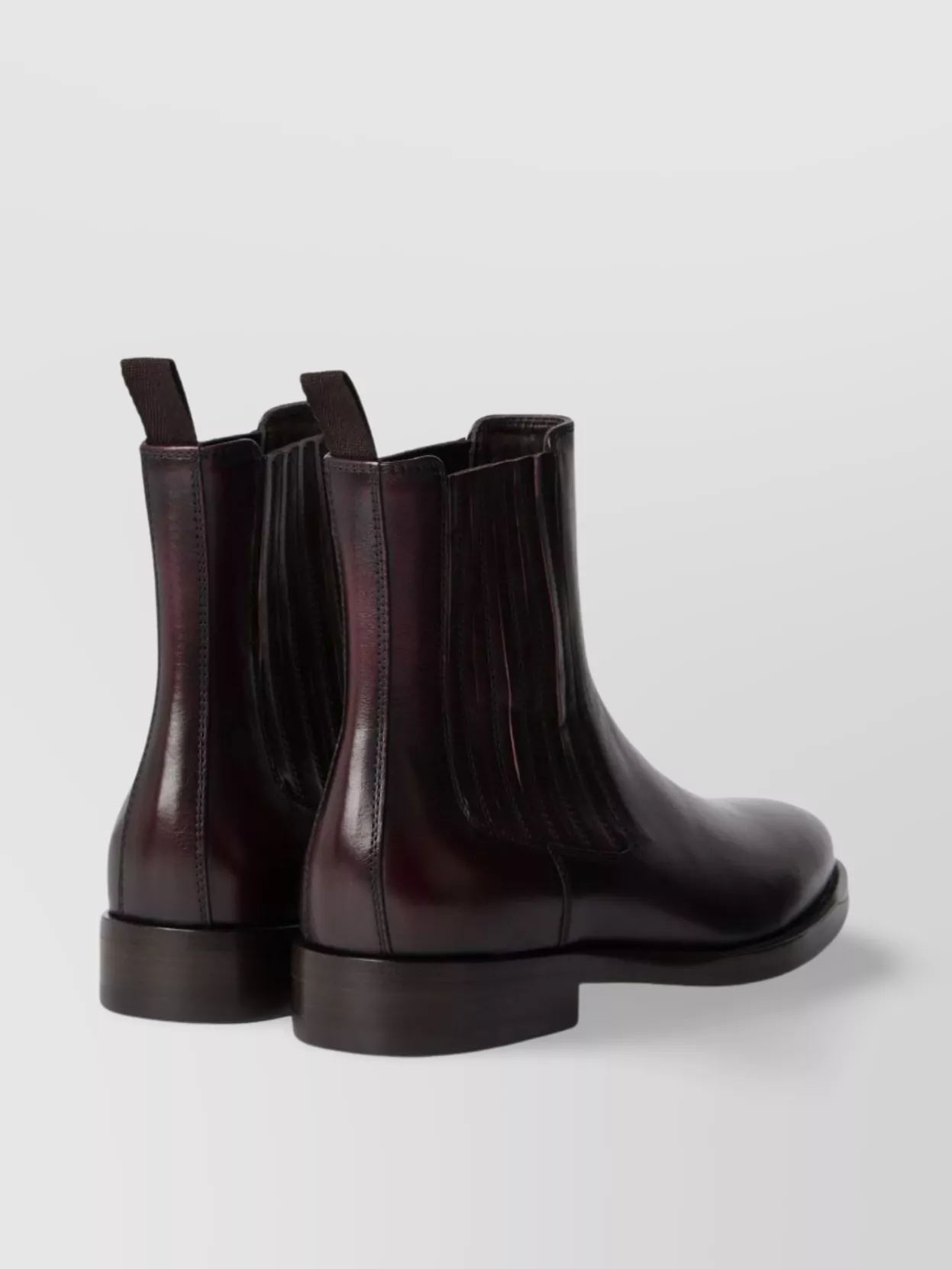 Brunello Cucinelli Elasticated Side Panel Leather Ankle Boots