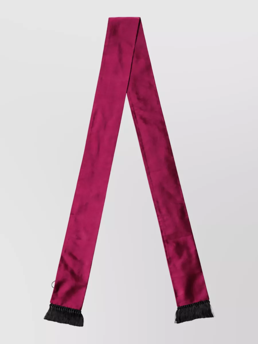 Dolce&Gabbana silk fringe neck wrap scarf