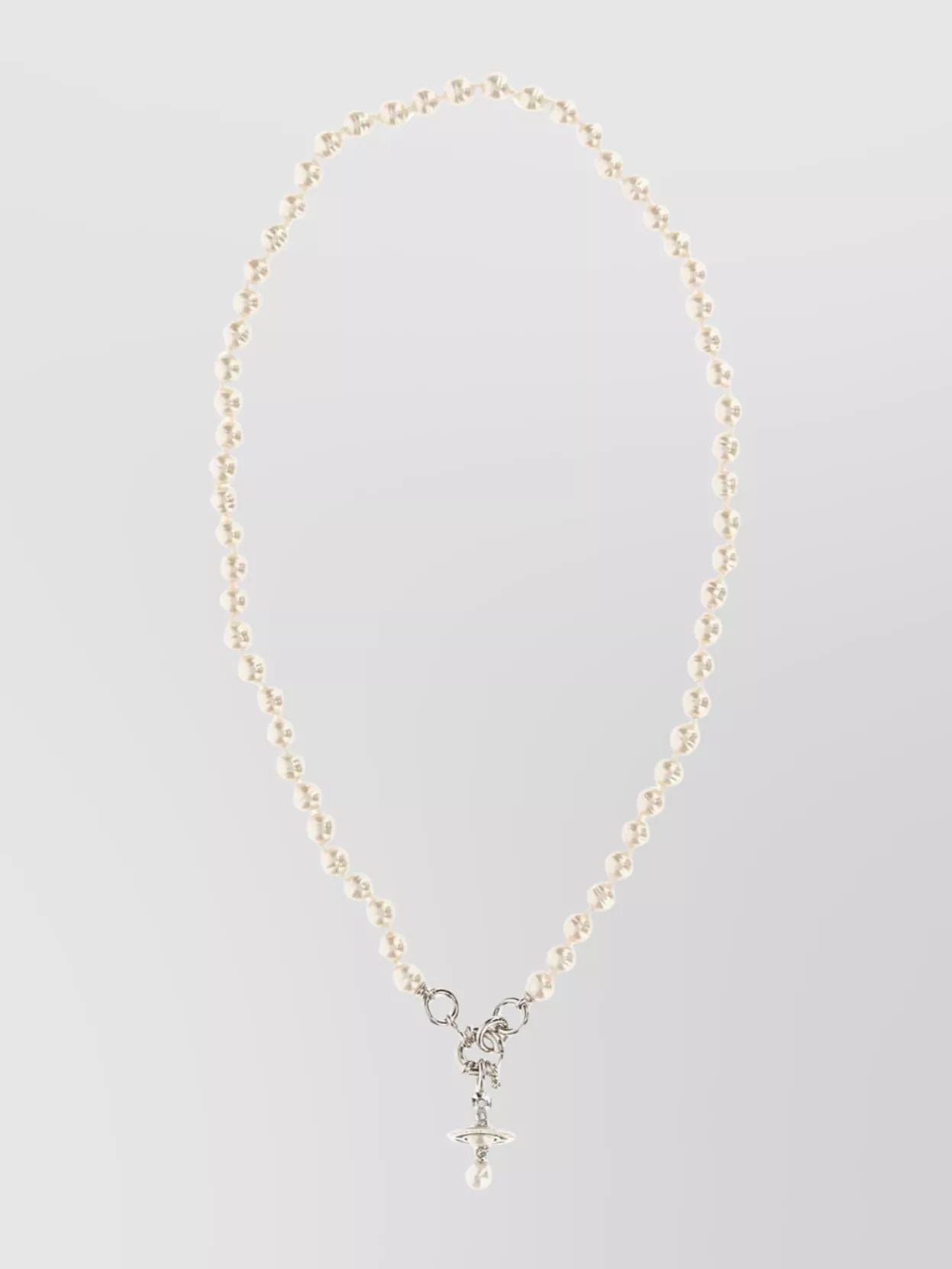 Vivienne Westwood Aleksa Necklace With Pearl Bead Pendant In White