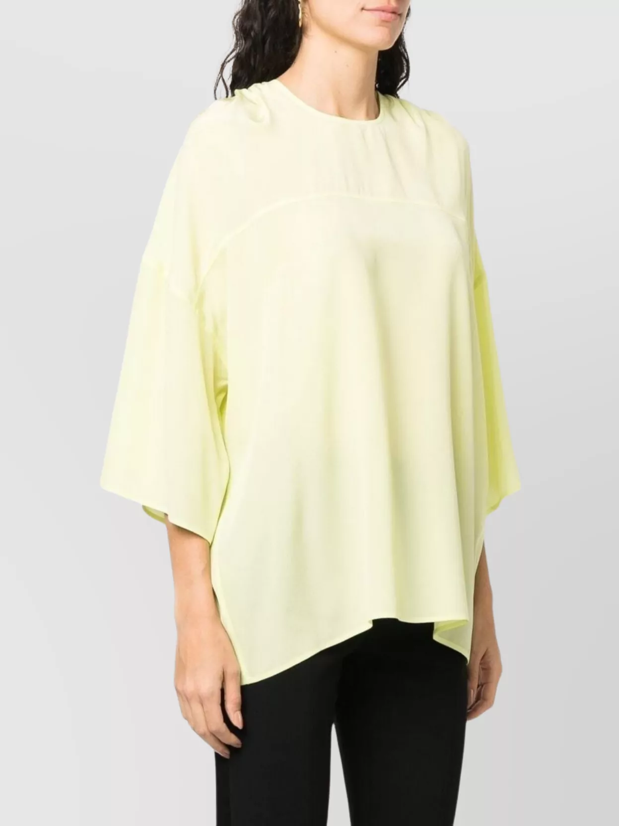 Lanvin Circular Collar Loose Fit Top