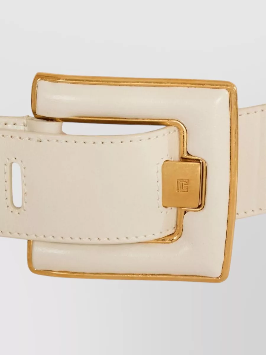 Balmain Shopper Leather Tote Bag