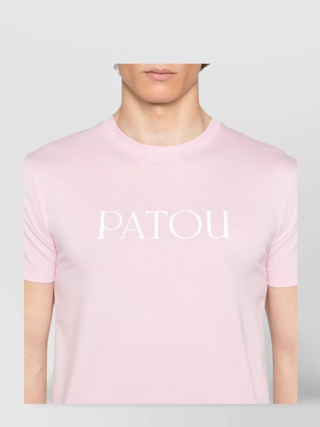 Shop Patou Crew Neck Unisex Straight Hem Top