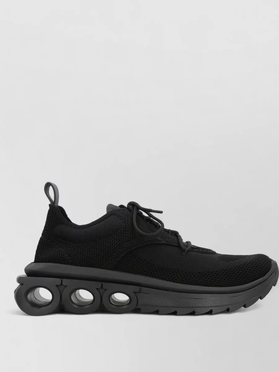 Ferragamo Leather Lace-Up Sneakers