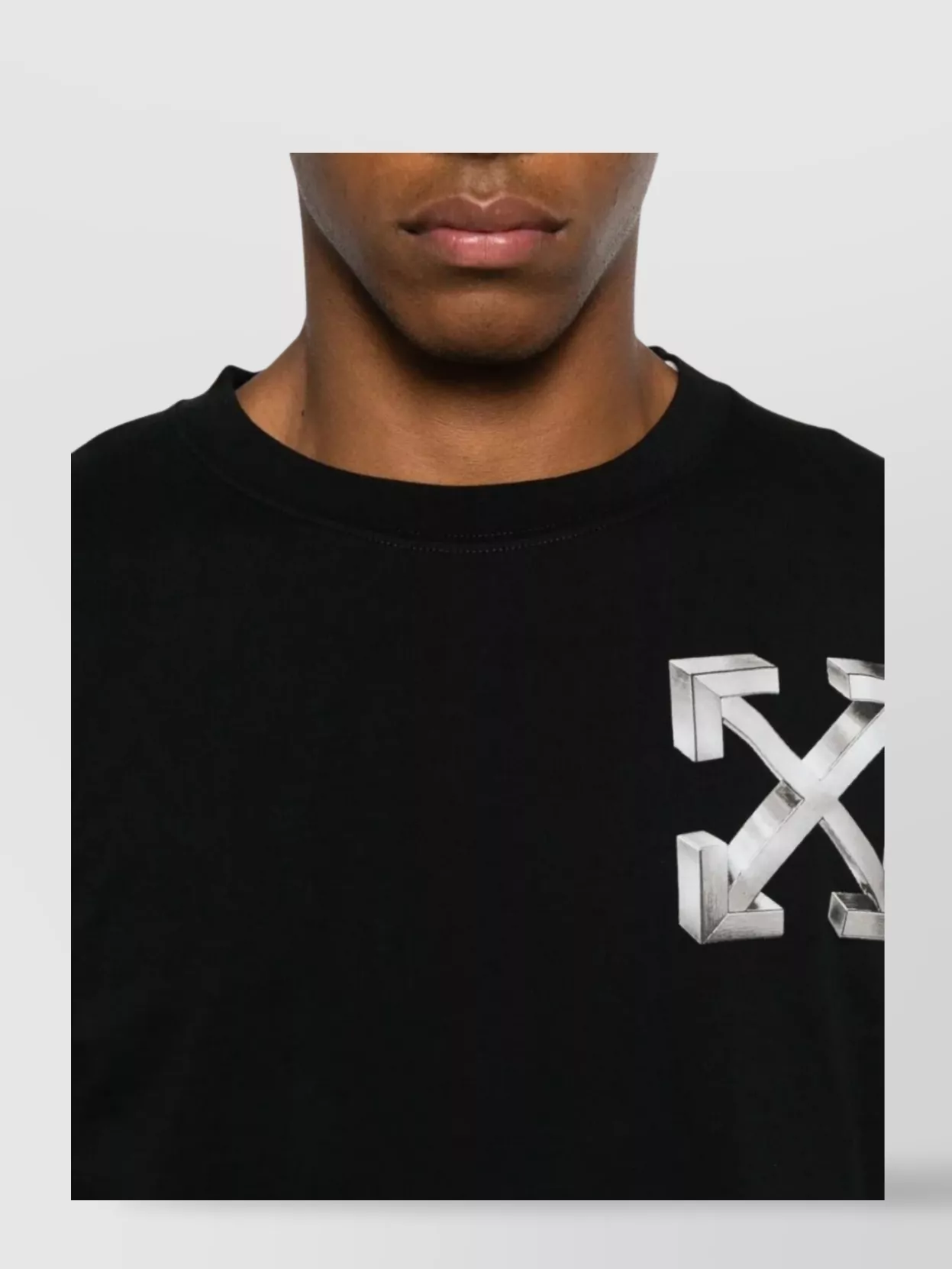 Off-White Slim Fit Graphic Arrow Print T-Shirt