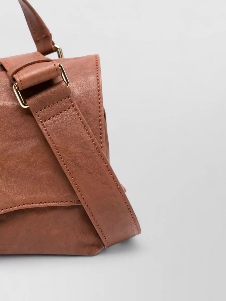 Zanellato Lamb Leather Top Handle Shoulder Bag