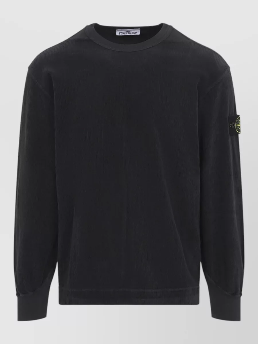 Stone Island ribbed cotton crewneck sweatshirt