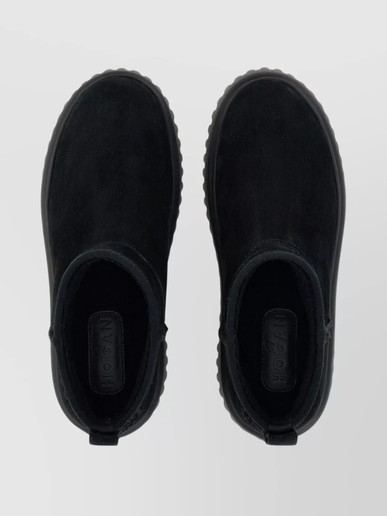 Hogan Ankle Boots With Round Toe And Ribbed Sole