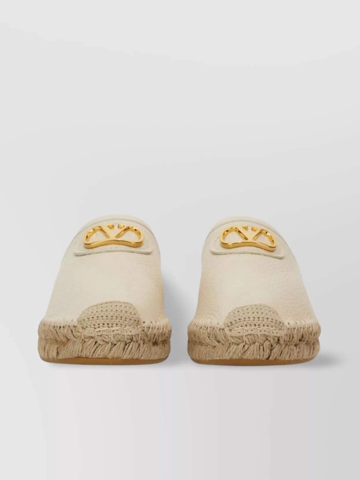Valentino Round Toe Closed Back Espadrille Sole Mule
