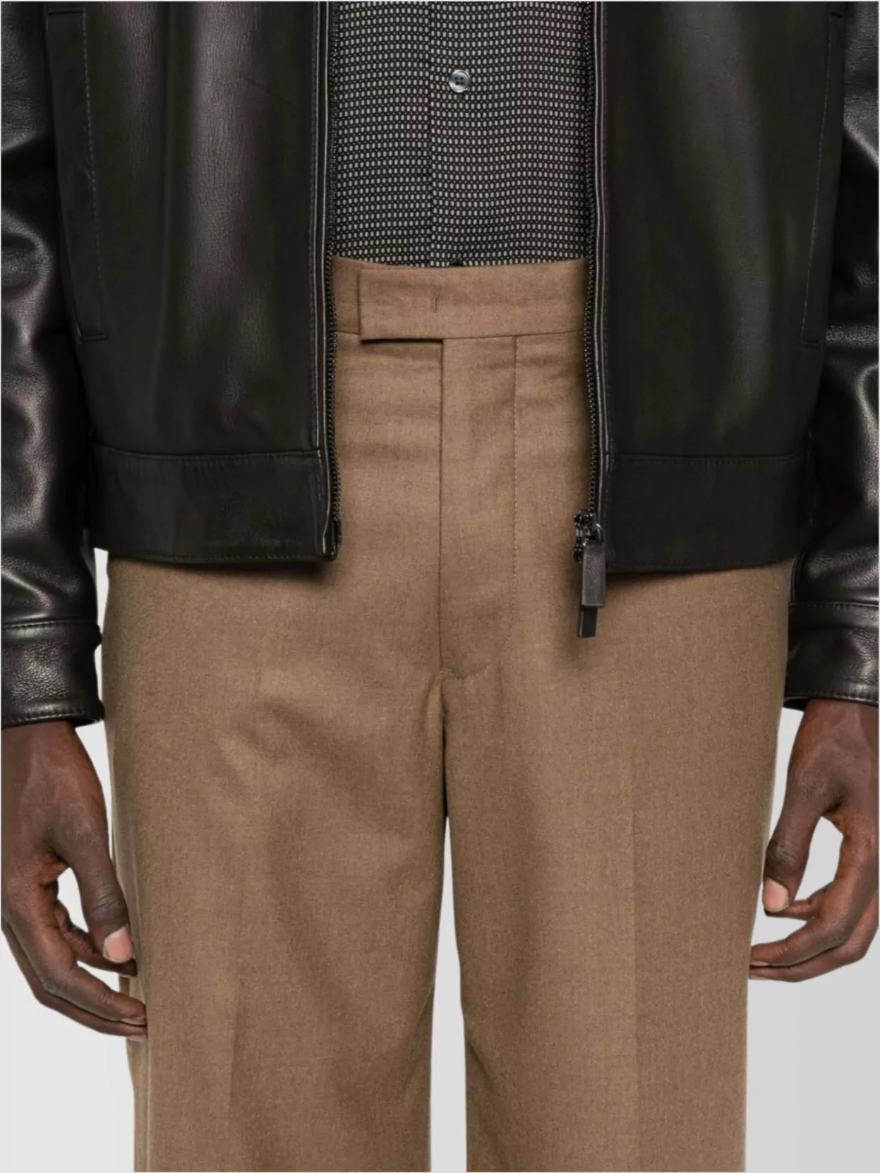 Emporio Armani Tailored Wool Trousers With Pockets And Crease
