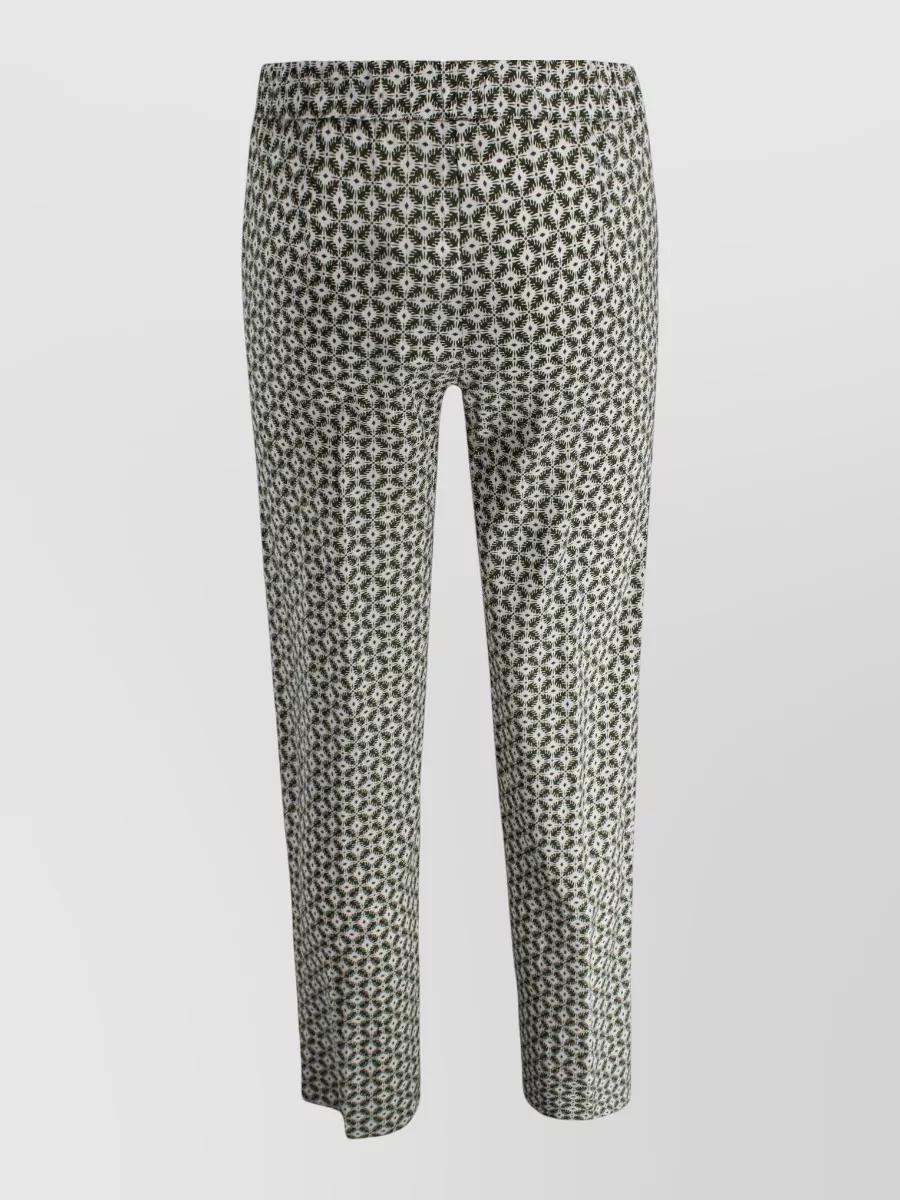Whyci Printed Straight-Leg Trousers