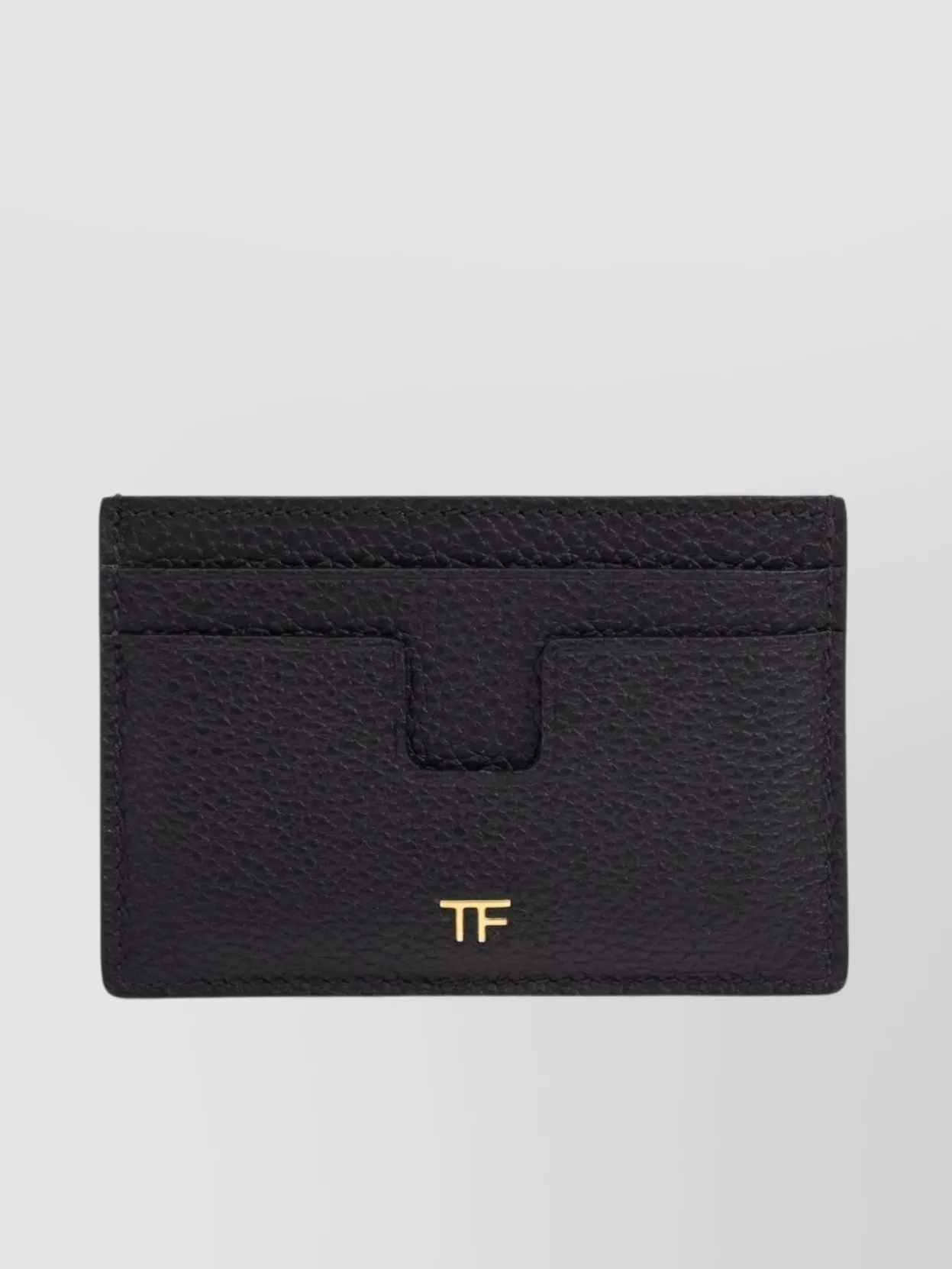 Tom Ford Compact Textured Card Holder With Beveled Edges