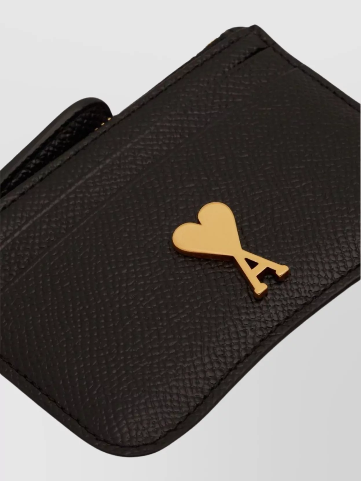 Ami Paris Paris Zipped Coin Purse In Calf Leather