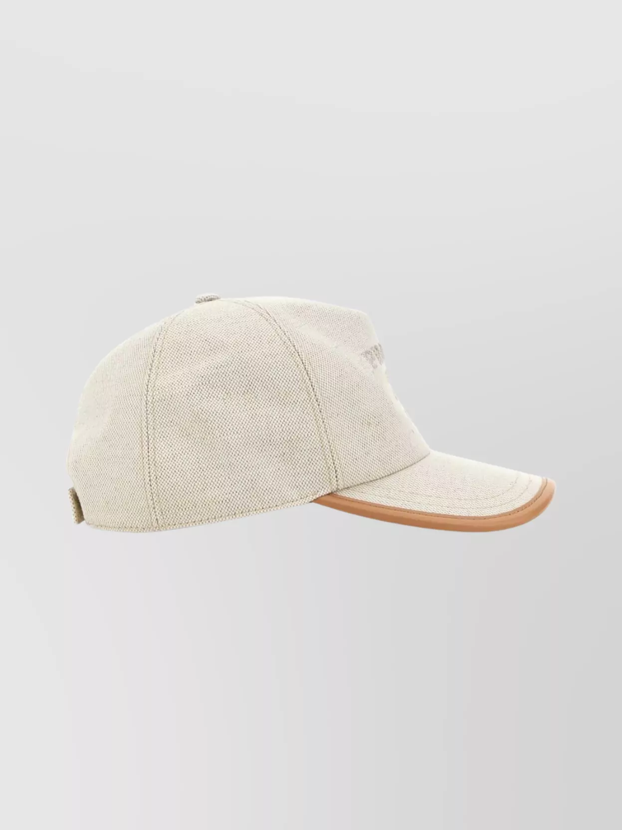 Prada Canvas Baseball Cap Curved Brim In White